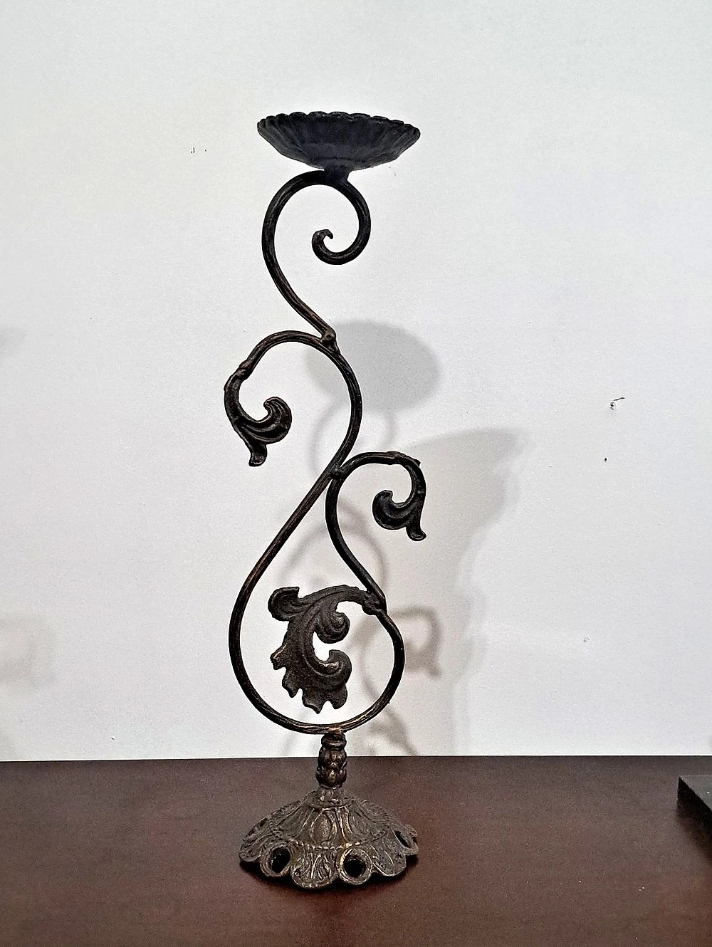 Ornate Iron Sunflower Candle Holder Home Decor Indoor Outdoor